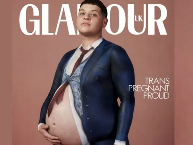 По направлению ко дну: журнал Glamour представил беременного мужика на своей обложке