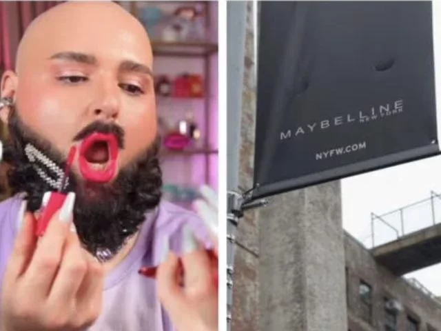 Косметический гигант Maybelline попал под раздачу за рекламу губной помады бородатым мужиком