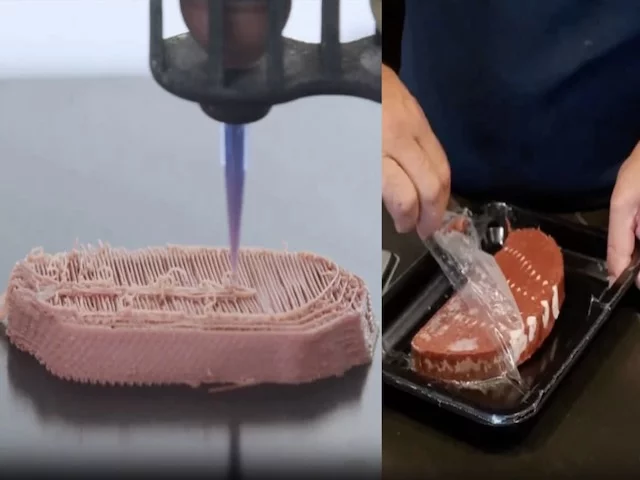 Фальшивое мясо, напечатанные на 3D-принтере, заполняет США